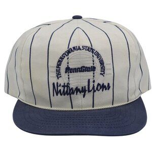 Vintage Penn State University PSU Nittany Lions Front Row Pinstripe Snapback Hat
